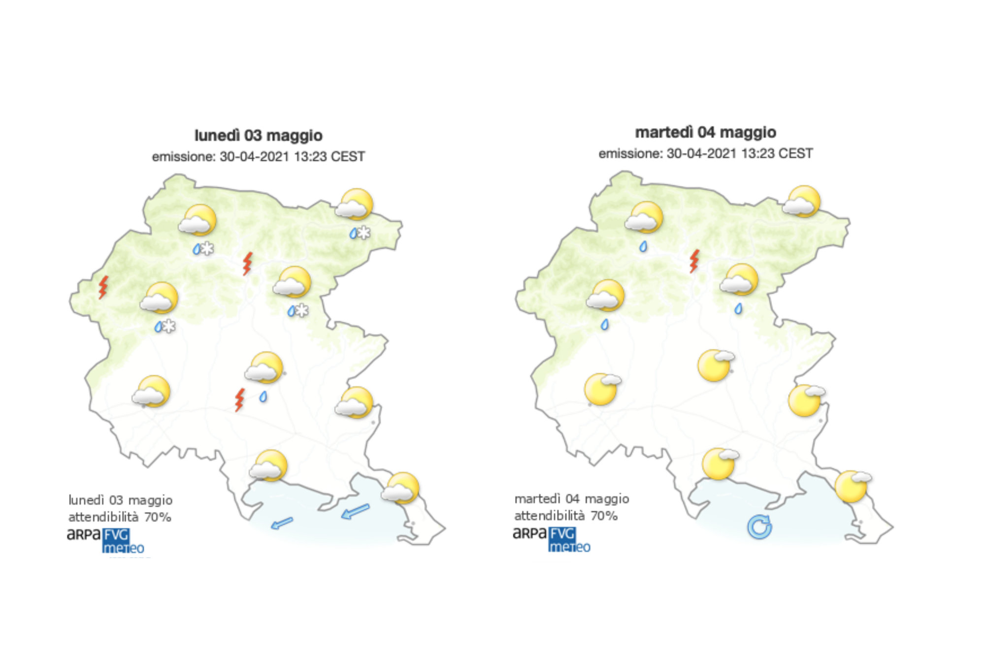 Immagine per Pioggia e Bora sul Goriziano, atteso un debole miglioramento